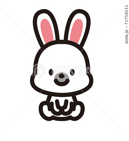 かわいいウサギのキャラクターのイラスト素材