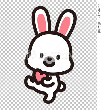 かわいいウサギのキャラクターのイラスト素材 [71758233] - PIXTA