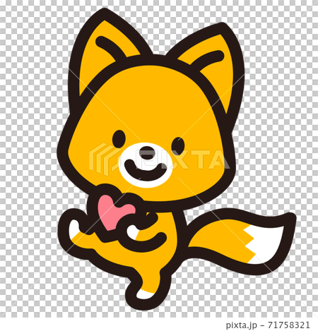 かわいいキツネのキャラクター 71758321