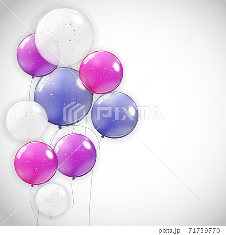 Holiday Background with Balloons. Can be used for advertisment, promotion and birthday card or invitation. Vector Illustration 71759770