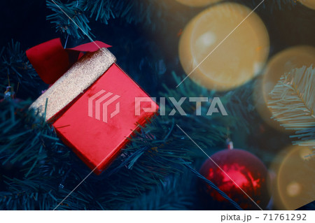 Christmas tree with decorations and gifts. Christmas tree with decorations and gifts. 71761292