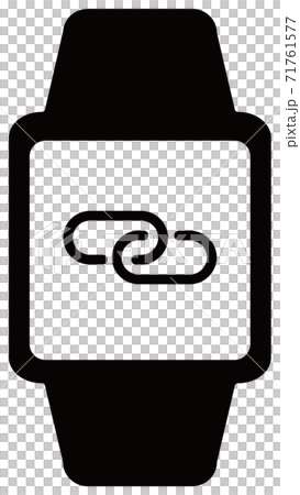 スマートウォッチのベクターイラスト リンクアイコンのイラスト素材