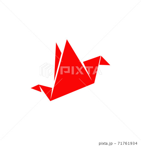 Origami bird logo icon design template 71761934