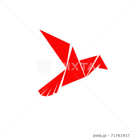 Origami bird logo icon design template Origami bird logo icon design template 71761937