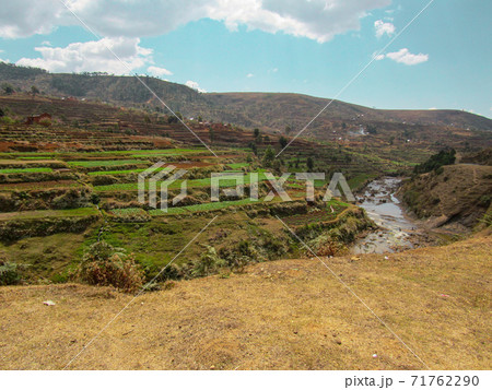 Flowing water and natural pool in the Isalo National Park in Madagascar Flowing water and natural pool in the Isalo National Park in Madagascar 71762290