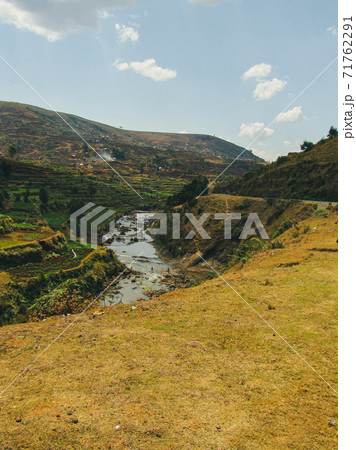 Flowing water and natural pool in the Isalo National Park in Madagascar Flowing water and natural pool in the Isalo National Park in Madagascar 71762291