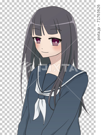 A girl in a sailor suit smiles A girl in a sailor suit smiles 71763626