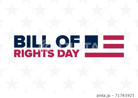 Bill of Rights Day. December 15. Holiday concept. Template for background, banner, card, poster with 71763925