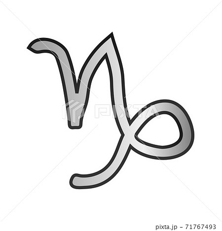Capricorn symbol on white. Capricorn symbol on white. 71767493