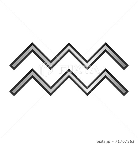 Aquarius symbol on white. Aquarius symbol on white. 71767562