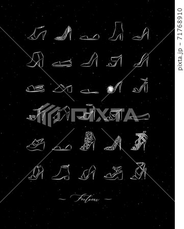 Poster footwear women shoes vintage black 71768910