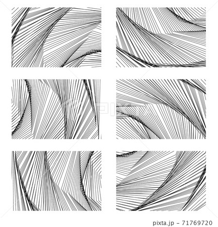 A set of backgrounds consisting of many intersecting black lines. A chaotic background. Vector illustration. You can use it for your website, covers, books, and notebooks. Stock vector illustration A set of backgrounds consisting of many intersecting black lines. A chaotic background. Vector illustration. You can use it for your website, covers, books, and notebooks. Stock vector illustration 71769720