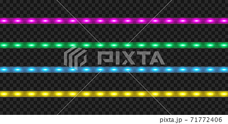 LED strip set. Colorful realistic illuminated tape decoration LED strip set. Colorful realistic illuminated tape decoration 71772406