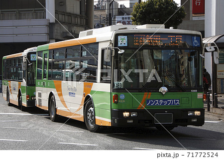 都営バス 北営業所 富士重工 新7e の写真素材
