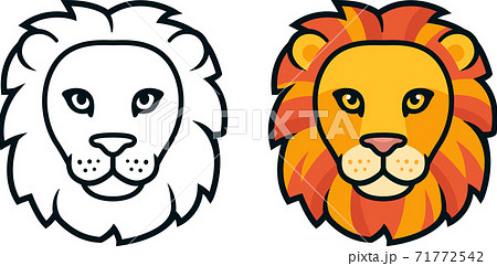 Cartoon lion head - Stock Illustration [71772542] - PIXTA