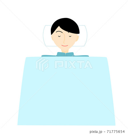 気持ちよく眠る男のイラスト素材