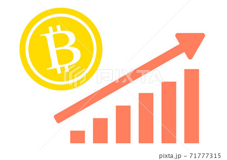 ビットコイン　上昇のイメージ 71777315