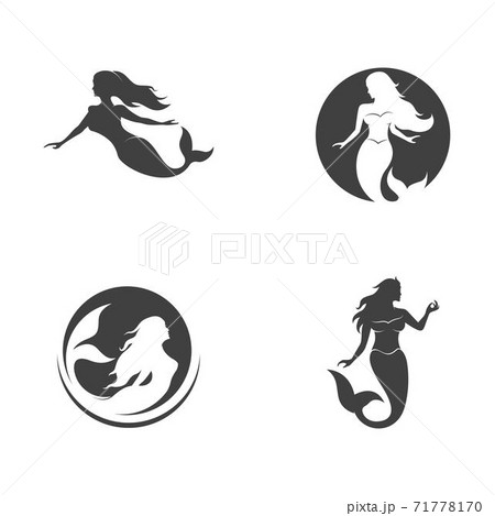 Mermaid Vector Illustration Designのイラスト素材