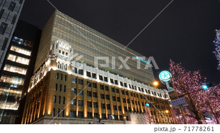 なんば 大丸 建物 イルミネーション 夜景 71778261