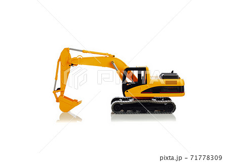 excavator model isolated on white background excavator model isolated on white background 71778309