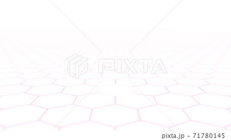 CGヘクサゴン　並んだ複数の六角形の背景素材 71780145