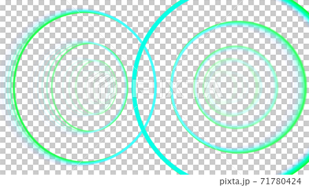 CGサークル　回転する複数のリング 71780424