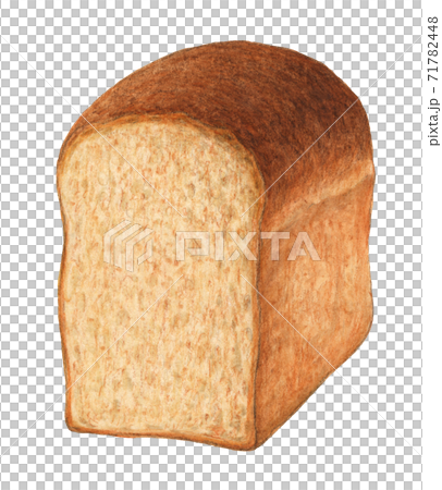 ハイギー食パン 手描き 水彩色えんぴつ画 ハイギー食パン 手描き 水彩色えんぴつ画 71782448