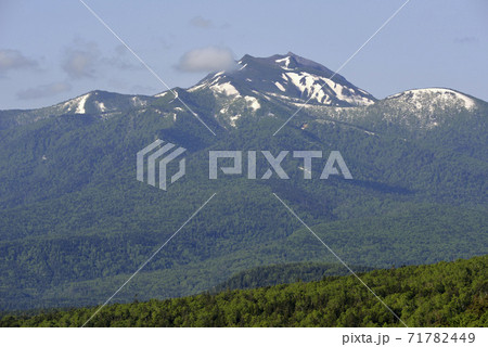 三国峠から見たニペソツ山(北海道・上士幌町) 三国峠から見たニペソツ山(北海道・上士幌町) 71782449