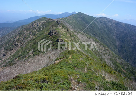 アポイ岳から見た日高山脈（北海道・アポイ岳） 71782554