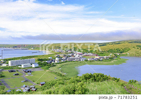 北海道　礼文島・船泊村と久種湖 71783251