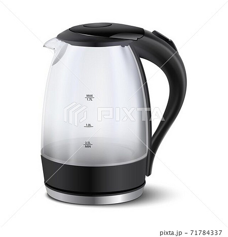 3d realistic vector electric teapot for coffee or morning tea beverage. 71784337