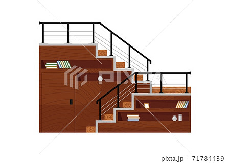 Functional home staircase. Isolated staircase 71784439