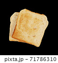 Slices of bread toast isolated on black background 71786310