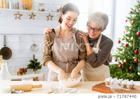 Cooking Christmas cookies 71787440