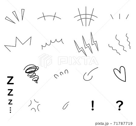 効果　手書きふう　素材 71787719