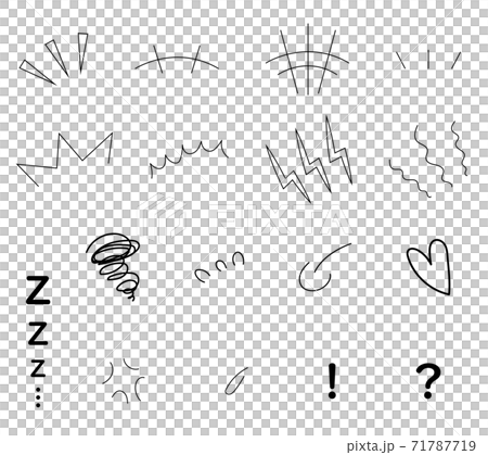 効果　手書きふう　素材 71787719