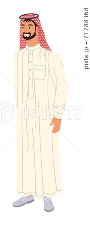Arabian man full length portrait isolated on white 71788368