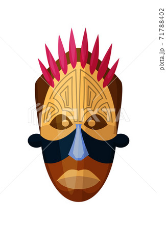 African god mask isolated on white background 71788402