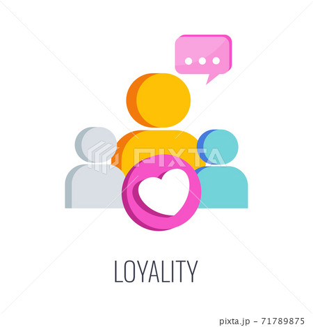 Loyality brand icon. Loyal consumer. Regular customer. 71789875
