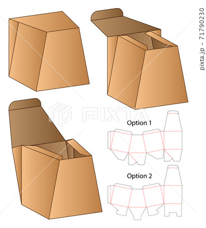 Box packaging die cut template design. 3d mock-up 71790230