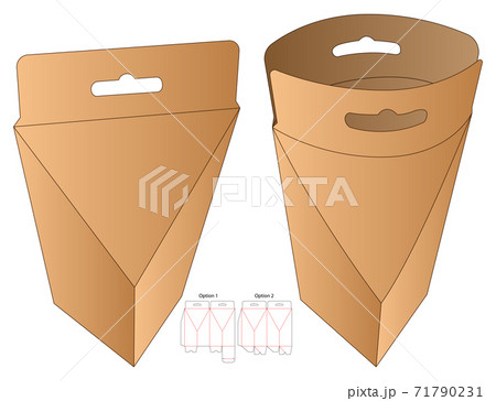Box packaging die cut template design. 3d mock-up 71790231