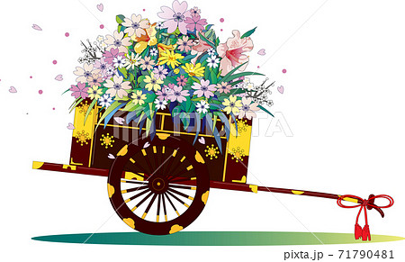 日本の伝統的な花車 71790481