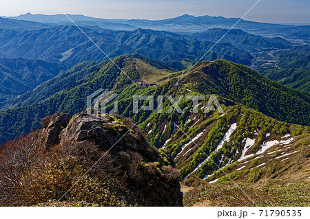 谷川岳・西黒尾根のザンゲ岩と天神平・赤城山の眺め 谷川岳・西黒尾根のザンゲ岩と天神平・赤城山の眺め 71790535