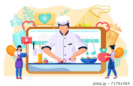 Culinary video broadcast. Blog with cooking online class. Zero waste concept. Environment Culinary video broadcast. Blog with cooking online class. Zero waste concept. Environment 71791464