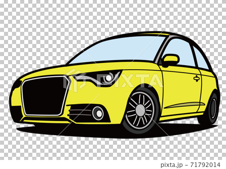 German compact car yellow car illustration 71792014