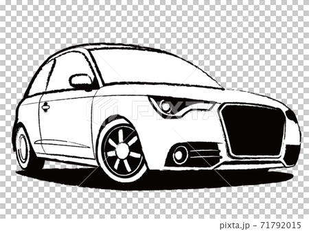 German compact car coloring book style car illustration 71792015