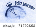 New year 2021, Happy New Year 2021 greeting in Italian language, Felice Anno Nuovo text, countdown to midnight 71792868