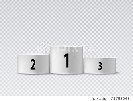 Round pedestal template isolated on transparent background. Vector illustration. Round pedestal template isolated on transparent background. Vector illustration. 71793043