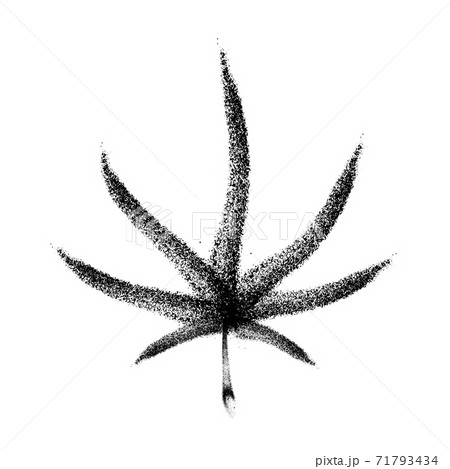 Sprayed Cannabis Leaf Graffiti Icon With のイラスト素材