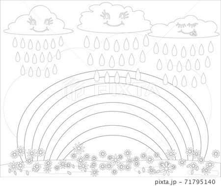 Coloring book for children, fairy rainbow Coloring book for children, fairy rainbow 71795140